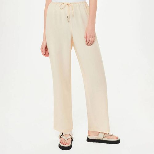 Nude Anika Tie Front Linen Blend Trousers - WHISTLES - Modalova