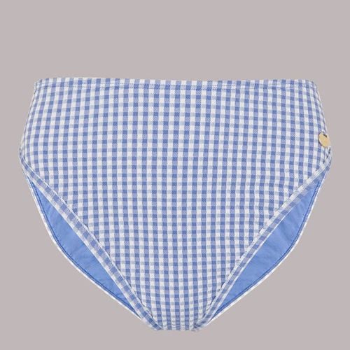 Blue Gingham Texture Bikini Bottoms - WHISTLES - Modalova