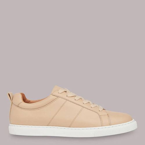 Nude Koki Lace Up Trainers - WHISTLES - Modalova