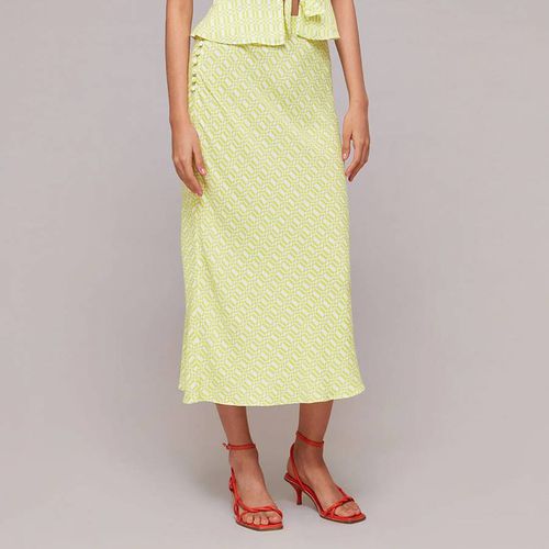 Yellow Link Check Side Button Skirt - WHISTLES - Modalova