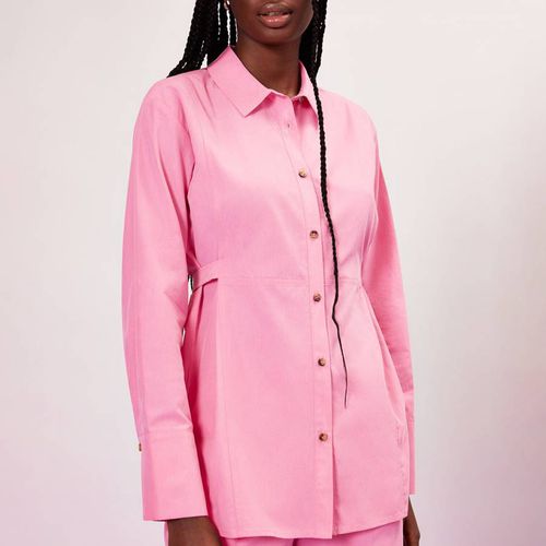Pink Janet Tie Cotton Blend Shirt - WHISTLES - Modalova