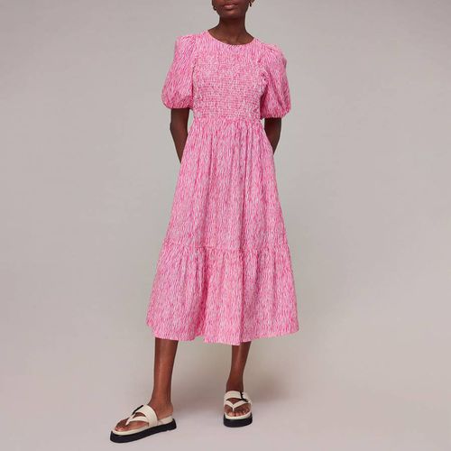 Pink Uneven Lines Midi Dress - WHISTLES - Modalova