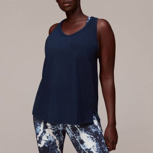 Navy Active Cotton Vest Top - WHISTLES - Modalova