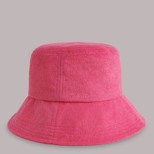 Pink Towelling Bucket Hat - WHISTLES - Modalova