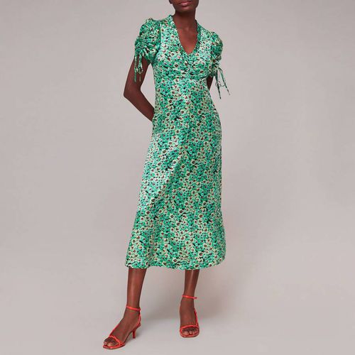 Green Pansy Meadow Silk Blend Dress - WHISTLES - Modalova