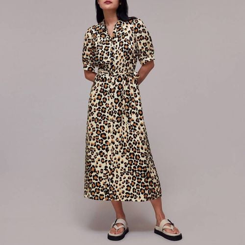 Brown Painted Leopard Shirt Dress - WHISTLES - Modalova