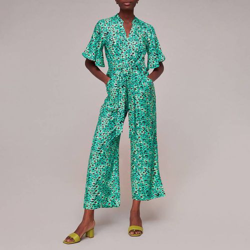 Green Pansy Meadow Jumpsuit - WHISTLES - Modalova