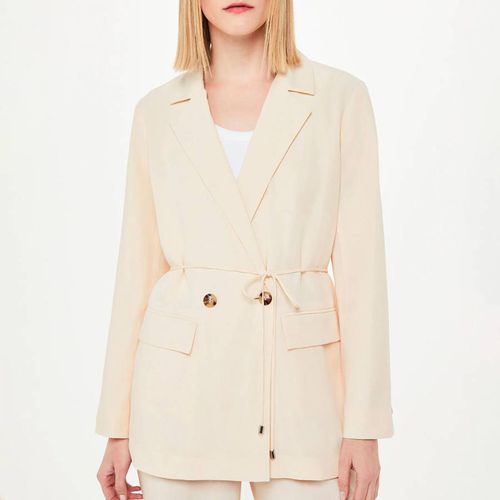 Nude Jade Tie Front Linen Blazer - WHISTLES - Modalova