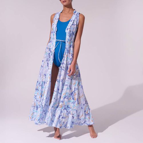 Blue and White Nana Maxi Dress - Poupette St Barth - Modalova