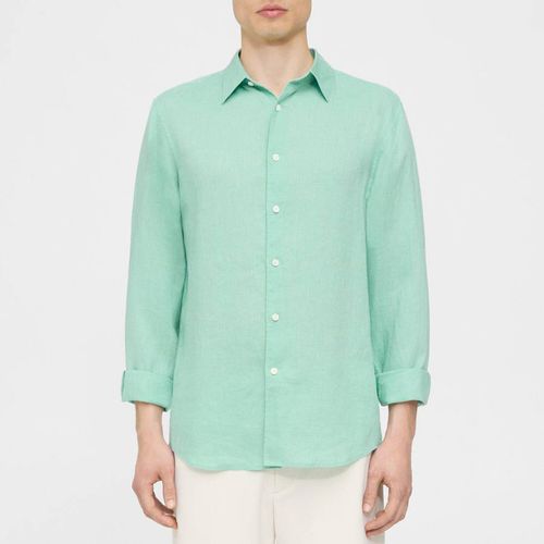 Pale Irving Long Sleeve Linen Shirt - Theory - Modalova
