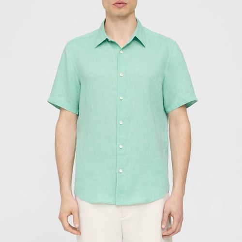 Pale Irving Short Sleeve Linen Shirt - Theory - Modalova