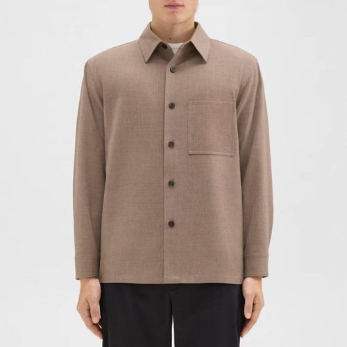 Light Brown Clyfford Wool Blend Shirt - Theory - Modalova