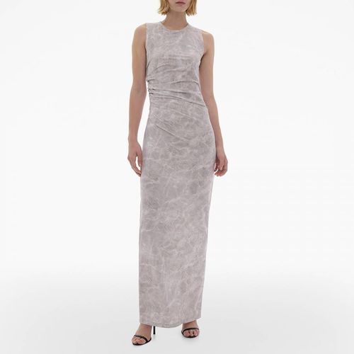 Grey Water Print Maxi Dress - HELMUT LANG - Modalova