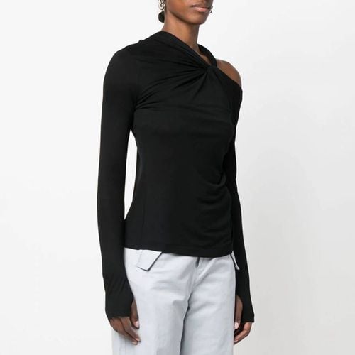 Black Twist Cut Out Shoulder Top - HELMUT LANG - Modalova