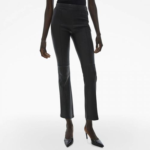 Leather Flare Leather Trousers - HELMUT LANG - Modalova