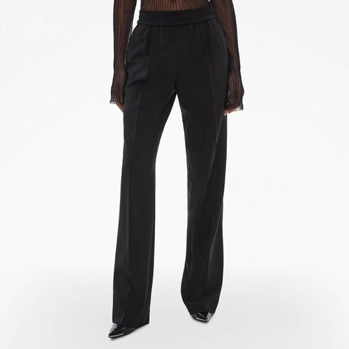 Logo Tapered Wool Blend Trousers - HELMUT LANG - Modalova