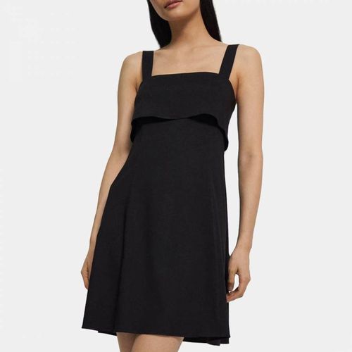 Drape Back Linen Blend Mini Dress - Theory - Modalova