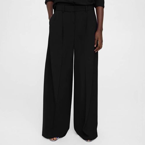 Black Pleated Wool Blend Trousers - Theory - Modalova