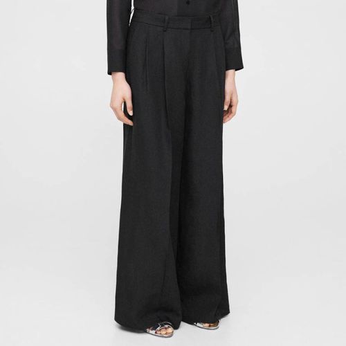 Low Rise Pleated Linen Trousers - Theory - Modalova