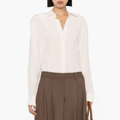 Ecru Long Sleeve Button Blouse - Theory - Modalova