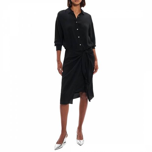 Black Sarong Shirt Dress - Theory - Modalova