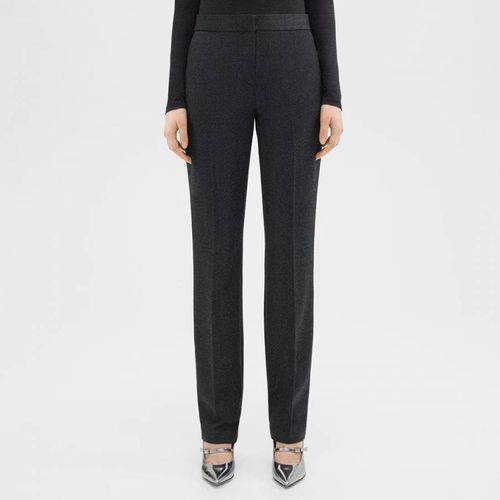 Charcoal Slim Wool Trousers - Theory - Modalova