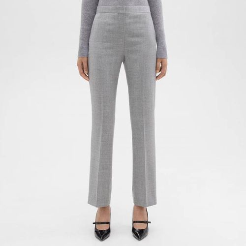 Light Grey Slim Wool Trousers - Theory - Modalova