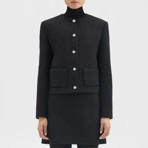 Black Cropped Wool Blend Jacket - Theory - Modalova