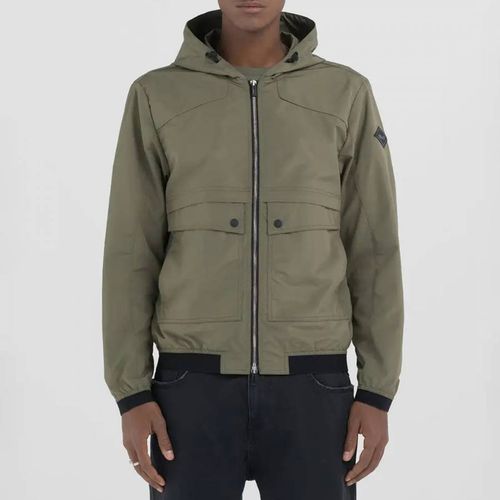 Khaki Hooded Short Coat - Replay - Modalova