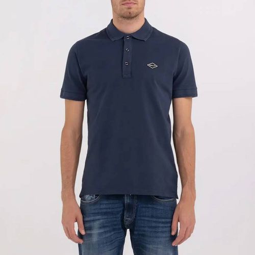 Blue Cotton Pique Polo Shirt - Replay - Modalova