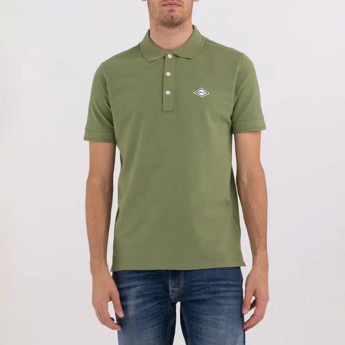 Khaki Cotton Pique Polo Shirt - Replay - Modalova