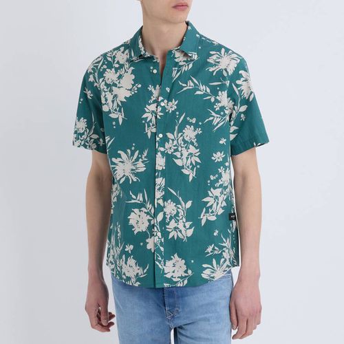 Green Floral Print Cotton Shirt - Replay - Modalova