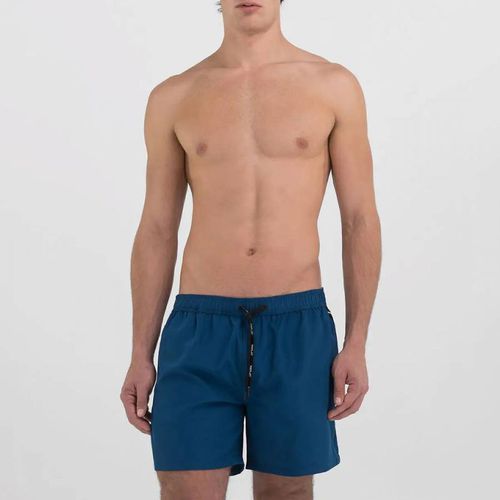 Blue Zipped Pocket Swim Shorts - Replay - Modalova
