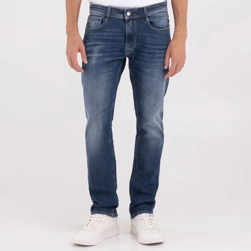 Dark Rocco Straight Stretch Jeans - Replay - Modalova