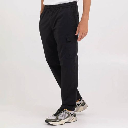 Black Cotton Blend Cargo Joggers - Replay - Modalova