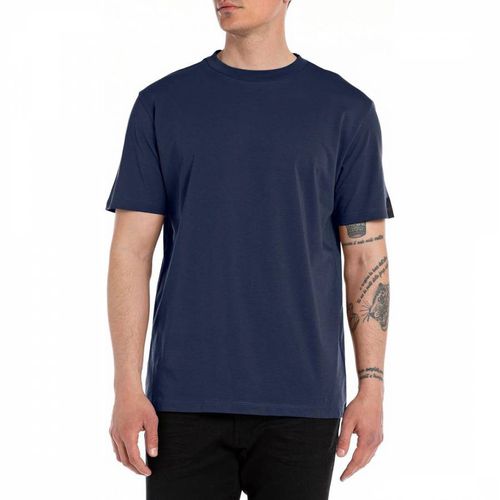 Navy Clean Cut Cotton T-Shirt - Replay - Modalova