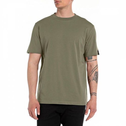 Khaki Clean Cut Cotton T-Shirt - Replay - Modalova