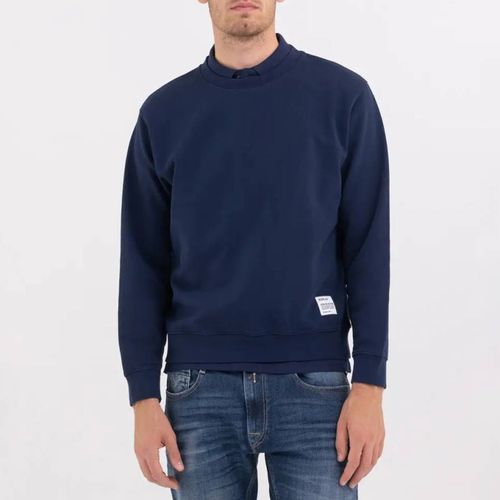 Dark Back Logo Cotton Sweatshirt - Replay - Modalova