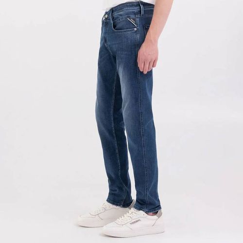 Mid Blue Anbass Slim Stretch Jeans - Replay - Modalova