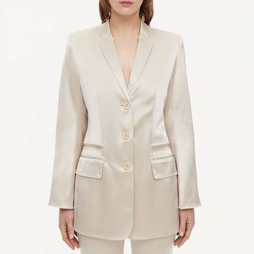 Ivory Porter Satin Tailored Blazer - By Malene Birger - Modalova