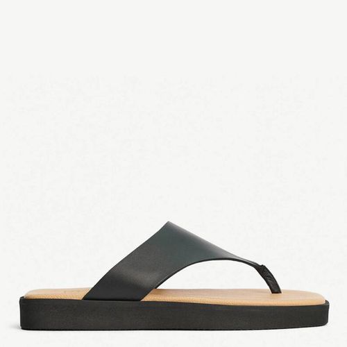 Black Leather Flip Flop Sandal - By Malene Birger - Modalova