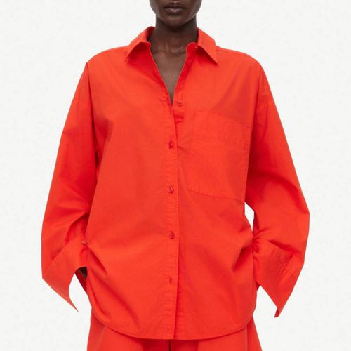 Orange Derris Cotton Shirt - By Malene Birger - Modalova