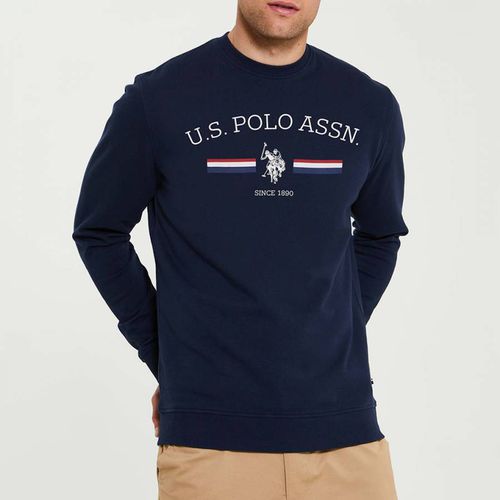 Raglan Printed Cotton Blend Sweatshirt - U.S. Polo Assn. - Modalova