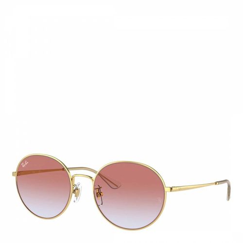 Rose Gold Round Sunglasses 56mm - Ray-Ban - Modalova