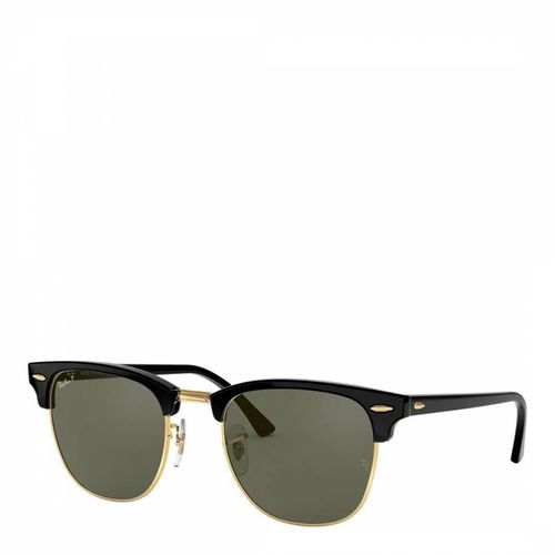 Black/Gold Clubmaster Sunglasses 55mm - Ray-Ban - Modalova