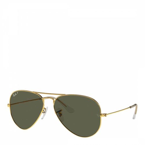 Gold Aviator Large Sunglasses 58mm - Ray-Ban - Modalova