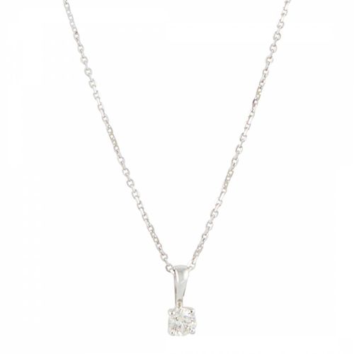 Silver Diamond Pendant Necklace - Diamond And Co - Modalova