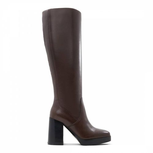 Dark Equine Leather Knee High Boots - Aldo - Modalova