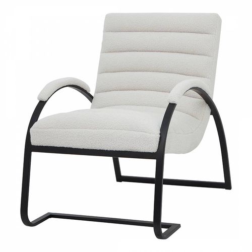 Boucle Ribbed Ark Chair - Hill Interiors - Modalova