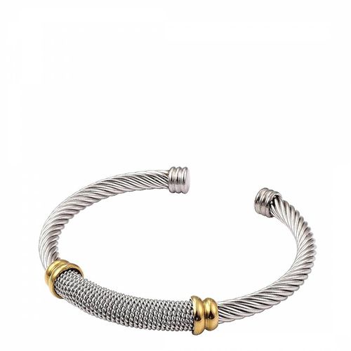 K & Silver Two Tone Mesh Cuff Bangle - Stephen Oliver - Modalova